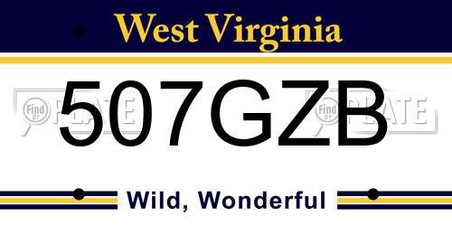 507GZB West Virginia License Plate