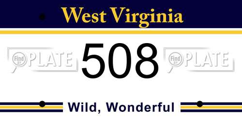 508 West Virginia License Plate