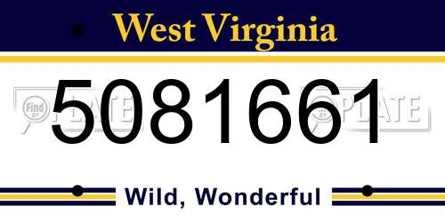 5081661 West Virginia License Plate