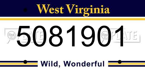 5081901 West Virginia License Plate