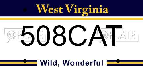 508CAT West Virginia License Plate