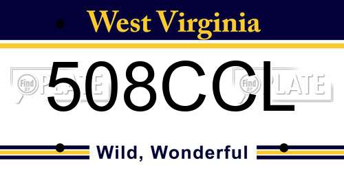 508CCL West Virginia License Plate