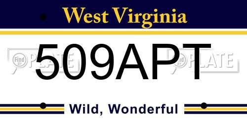 509APT West Virginia License Plate