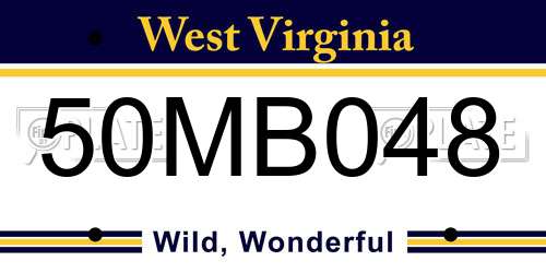 50MB048 West Virginia License Plate