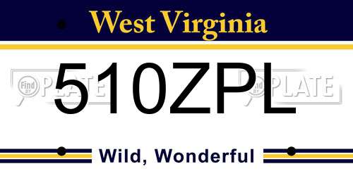 510ZPL West Virginia License Plate