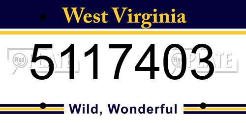 5117403 West Virginia License Plate