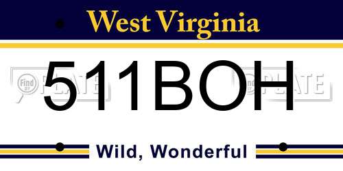 511BOH West Virginia License Plate