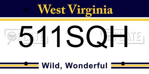 511SQH West Virginia License Plate