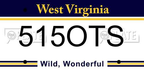 515OTS West Virginia License Plate