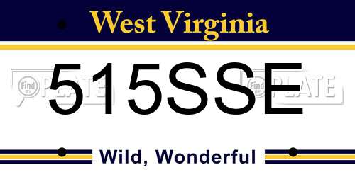 515SSE West Virginia License Plate