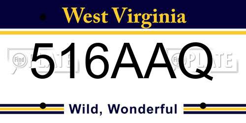 516AAQ West Virginia License Plate