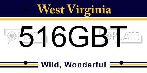 516GBT West Virginia License Plate