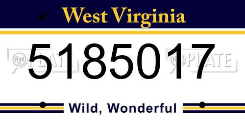 5185017 West Virginia License Plate