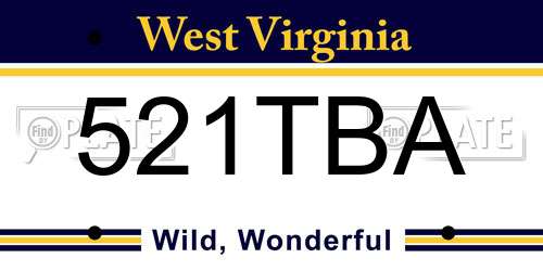 521TBA West Virginia License Plate