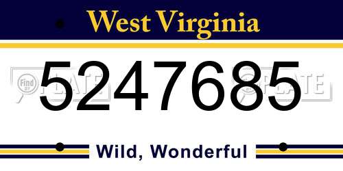 5247685 West Virginia License Plate