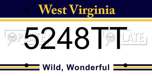 5248TT West Virginia License Plate