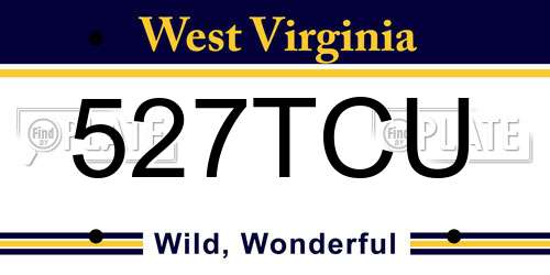 527TCU West Virginia License Plate