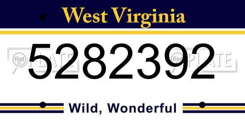 5282392 West Virginia License Plate
