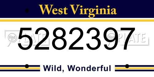 5282397 West Virginia License Plate