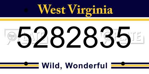 5282835 West Virginia License Plate