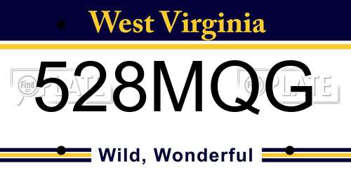 528MQG West Virginia License Plate