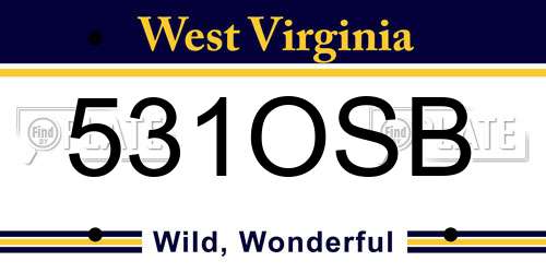 531OSB West Virginia License Plate