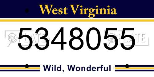 5348055 West Virginia License Plate