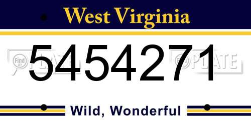 5454271 West Virginia License Plate