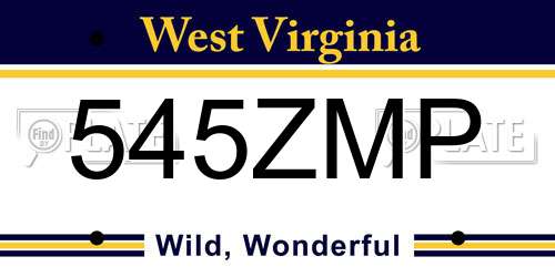 545ZMP West Virginia License Plate