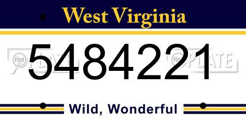 5484221 West Virginia License Plate