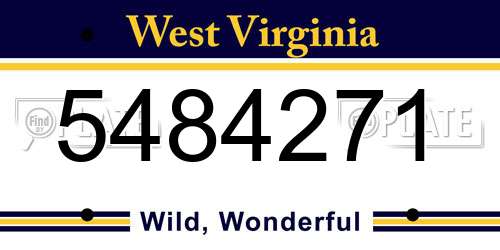 5484271 West Virginia License Plate