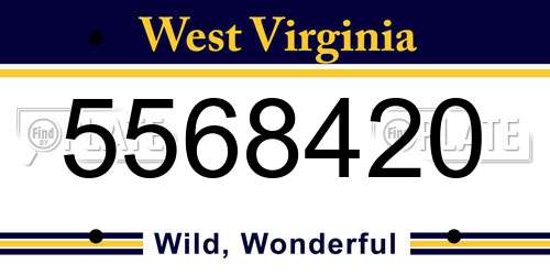 5568420 West Virginia License Plate