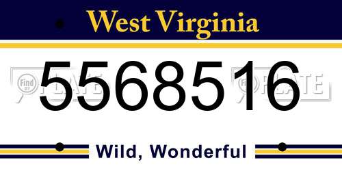 5568516 West Virginia License Plate