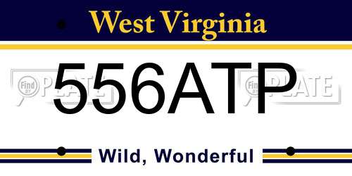 556ATP West Virginia License Plate