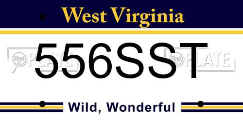 556SST West Virginia License Plate