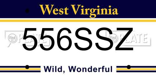 556SSZ West Virginia License Plate