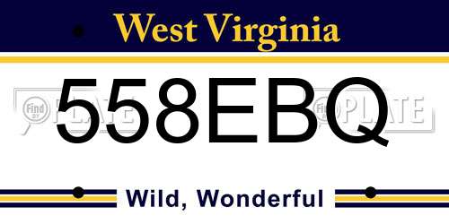 558EBQ West Virginia License Plate