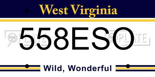 558ESO West Virginia License Plate