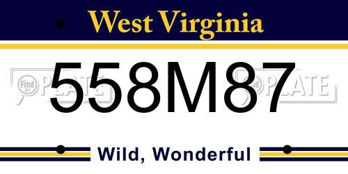 558M87 West Virginia License Plate