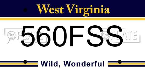 560FSS West Virginia License Plate