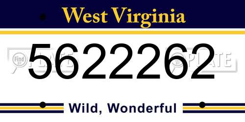 5622262 West Virginia License Plate