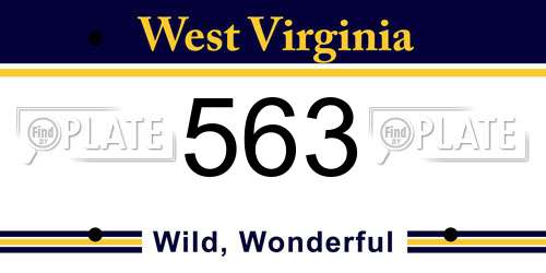 563 West Virginia License Plate