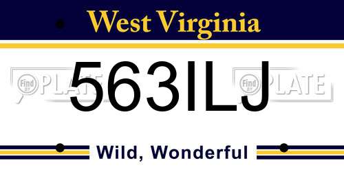 563ILJ West Virginia License Plate