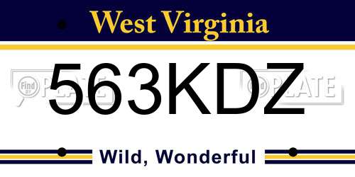 563KDZ West Virginia License Plate