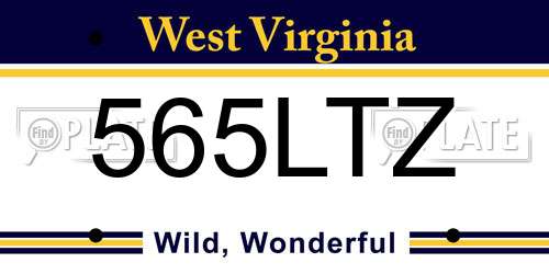 565LTZ West Virginia License Plate
