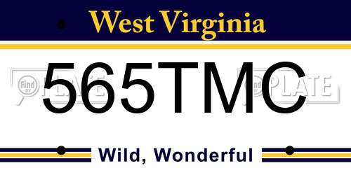 565TMC West Virginia License Plate
