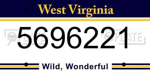 5696221 West Virginia License Plate