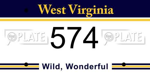 574 West Virginia License Plate