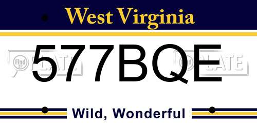577BQE West Virginia License Plate