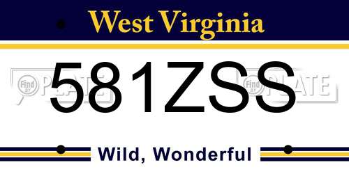 581ZSS West Virginia License Plate